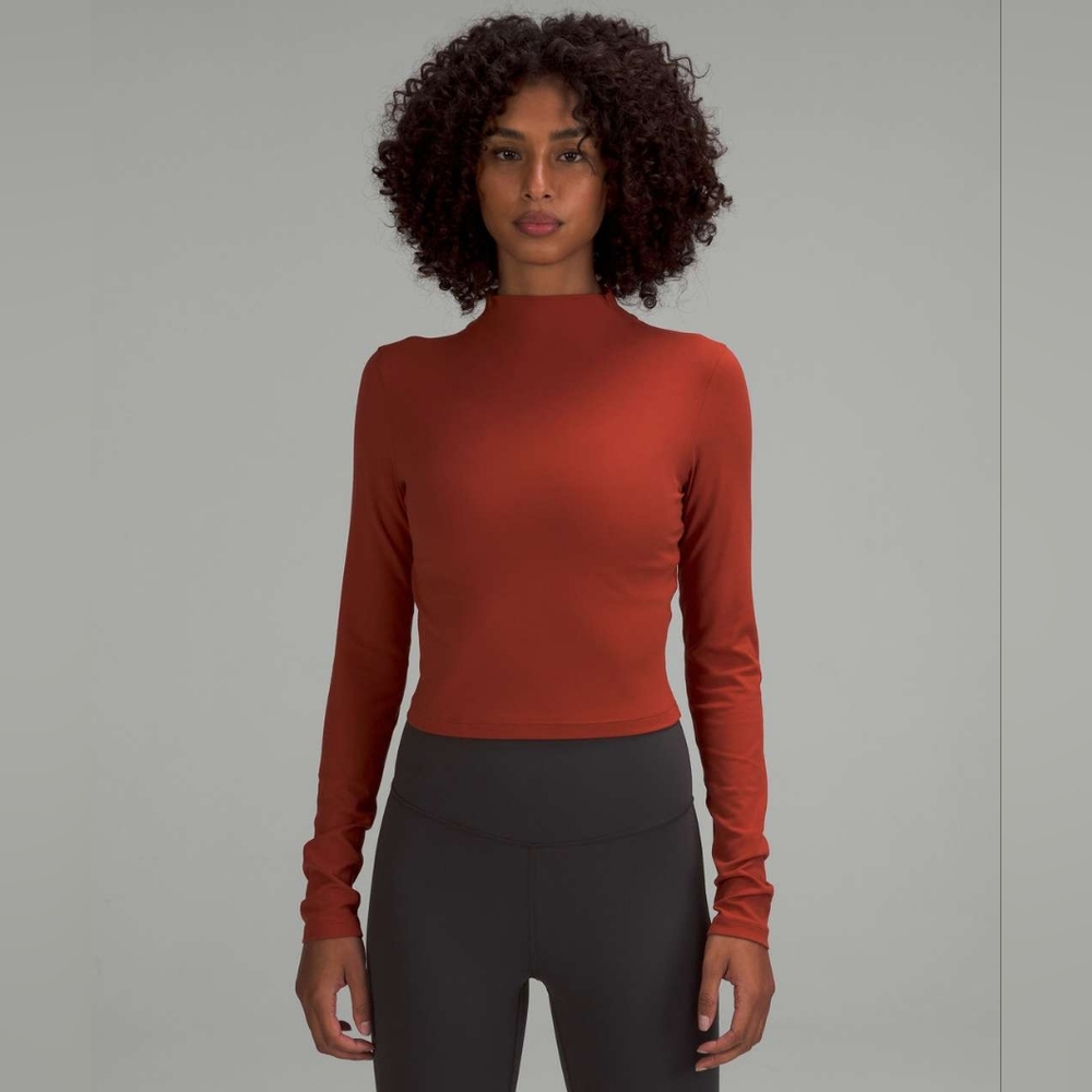 Lululemon All Aligned Mock Neck Long Sleeve Shirt
